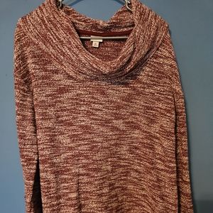 Cowl Neck Red and White Merona Sweater
